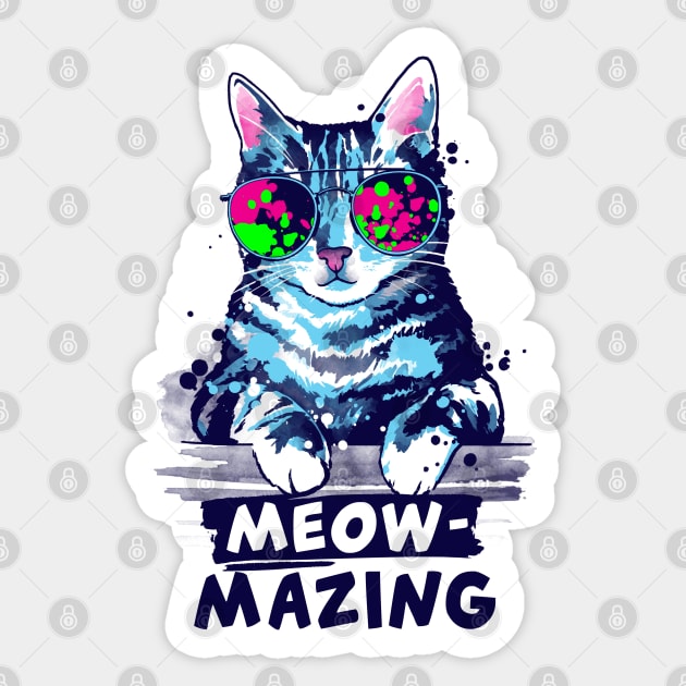 Meowmazing amazing cat Sticker by NemiMakeit